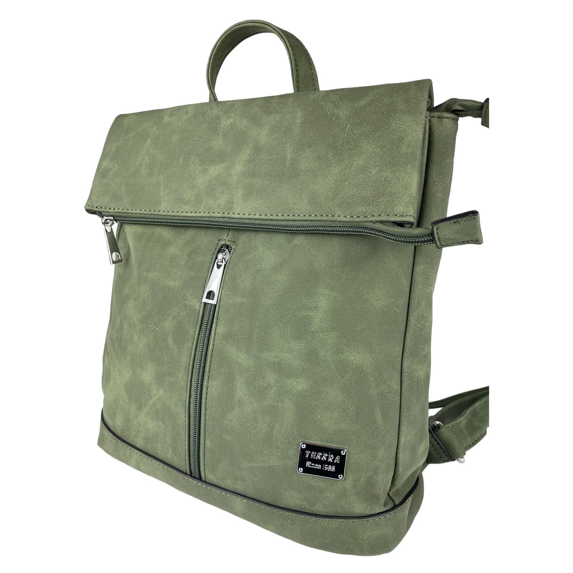 Taschen4life Rucksack 2in1 Rucksack & Umhängetasche in Einem D5623, Damen Rucksacktasche, Fächer, schnell umbaubar, Multifunktionsrucksack