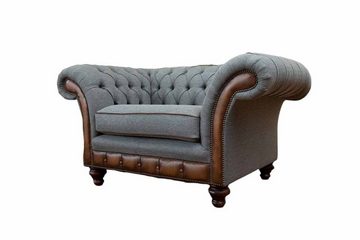 JVmoebel Sessel Sessel Design Relax Textil Lounge Luxus Grau Polster Sitzer (Sessel), Made In Europe