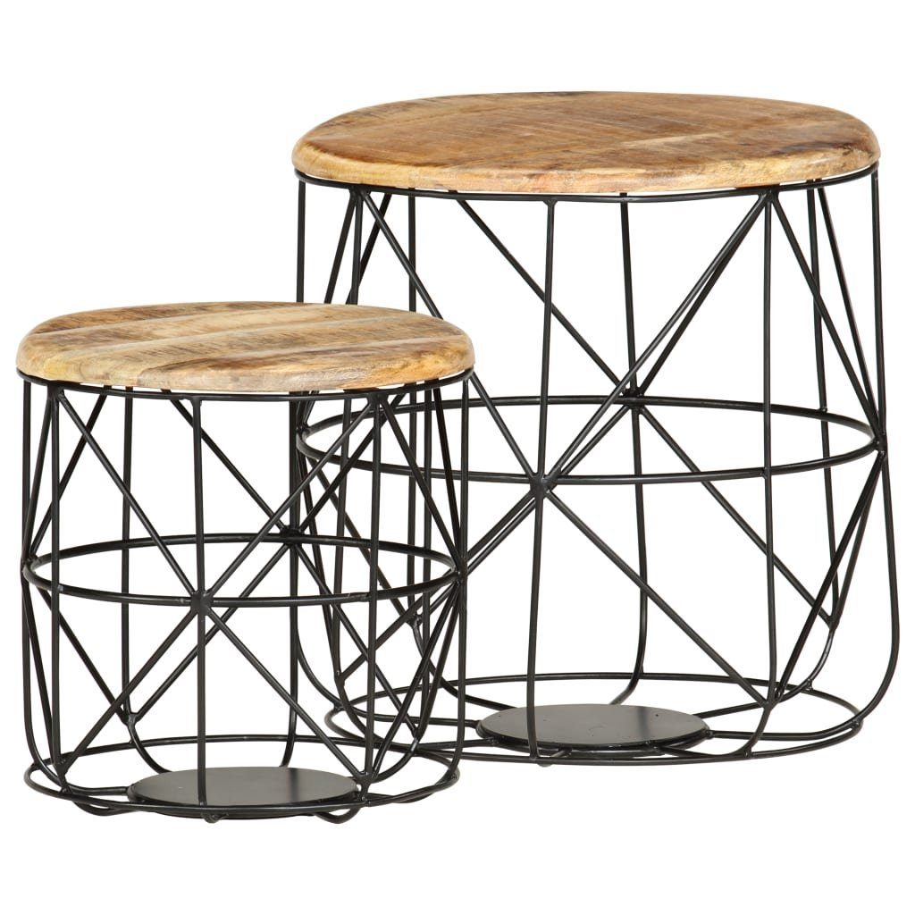 Couchtisch Couchtische 2 Stk. Massivholz