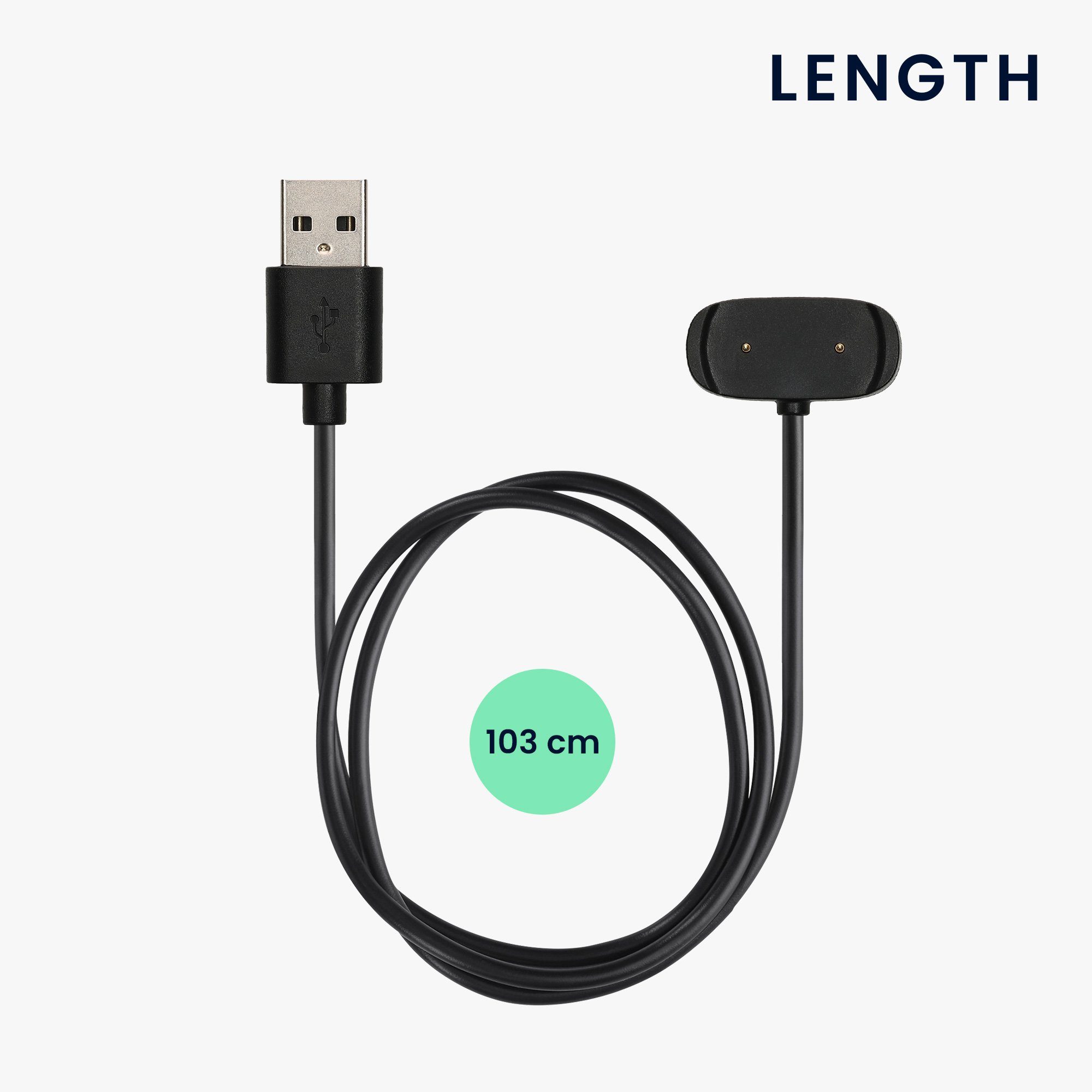 kwmobile USB Ladekabel für Huami Amazfit Bip 3 / 3 Pro / Bip 5 / Amazfit Active Smartphone-Ladegerät (1-tlg., USB Lade Kabel für Huami Amazfit Bip 3 / 3 Pro / Bip 5 / Amazfit)