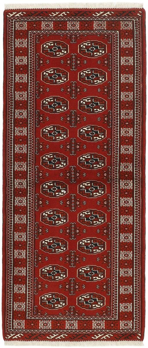 Orientteppich Turkaman 81x191 Handgeknüpfter Orientteppich / Perserteppich Läufer, Nain Trading, rechteckig, Höhe: 6 mm | Kurzflor-Teppiche