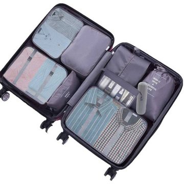 Henreal Kofferorganizer Reisetaschen-Set Multifunktionale Koffer, 9-tlg., Wasserdicht, Gepäck Kleidung Sortieren Aufbewahrung tasche Set