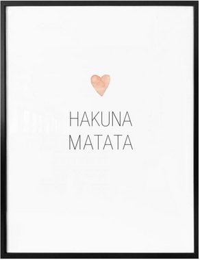 Wall-Art Poster Hakuna Matata, Schriftzug (1 St), Poster ohne Bilderrahmen