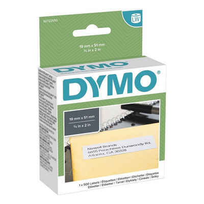 DYMO Thermorolle S0722550, 500 Vielzweck-Etiketten ablösbar, B/L: 19/51 mm