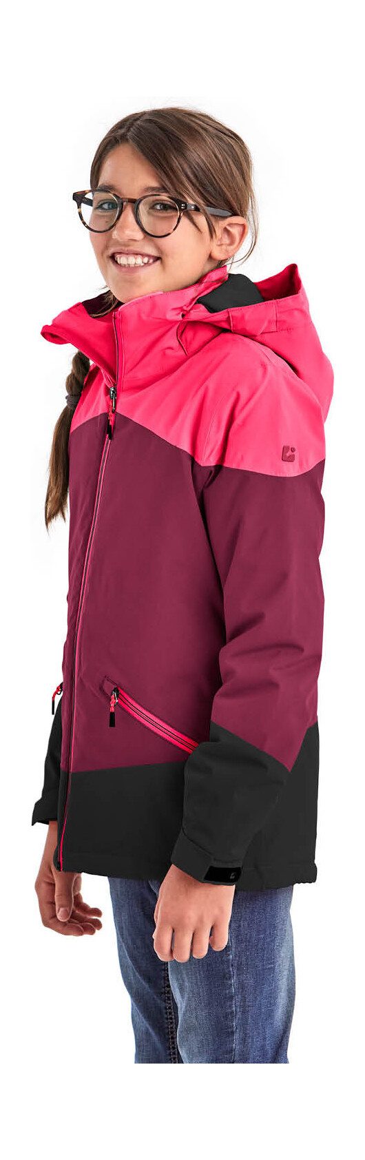 Killtec Outdoorjacke KOW 195 GRLS JCKT Wasserdichte Winterjacke mit Colourblock, verstellbaren Details