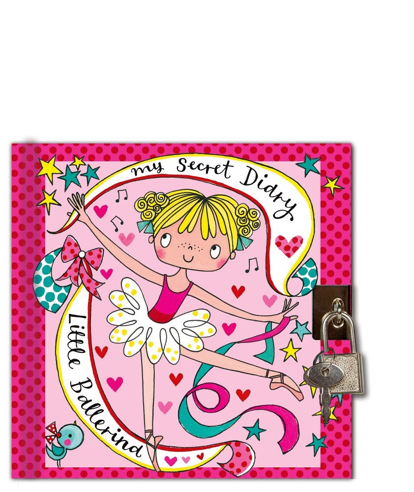 Partystrolche Tagebuch Tagebuch Rachel Ellen Kleine Ballerina mit Schloss und Schlüssel Rachel Ellen, Hardcover