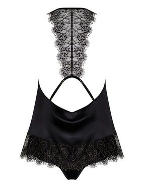 Obsessive Negligé Pyjama Agatya schwarz rückenfrei Top + Panty (2-tlg)