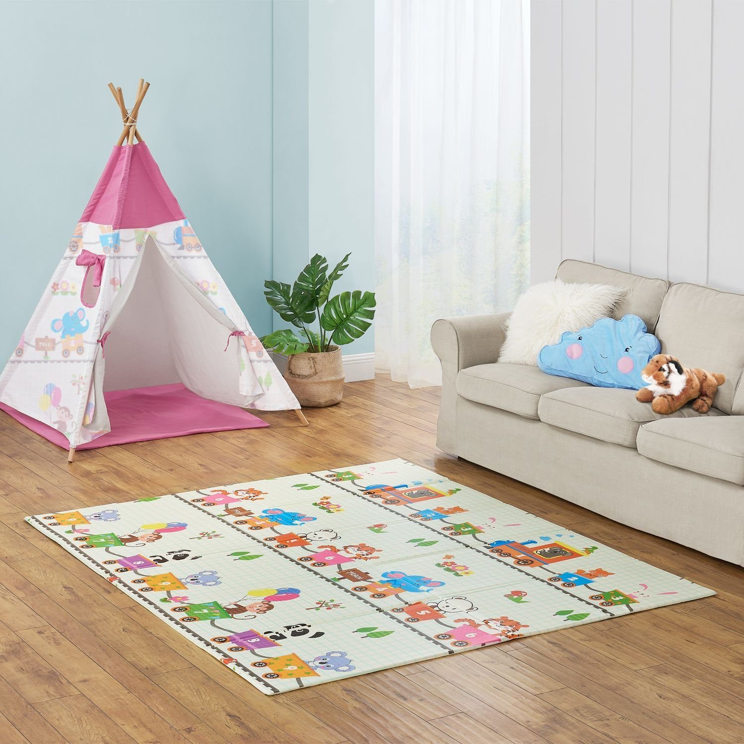 Juskys Puzzlematte Toni, (Zoo & Zug), günstig online kaufen