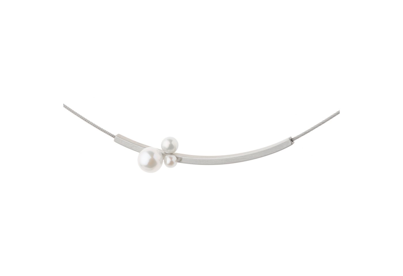 Kette mit Anhänger Edelstahl / Süßwas... Kette mit Anhänger Edelstahl / Süßwas...