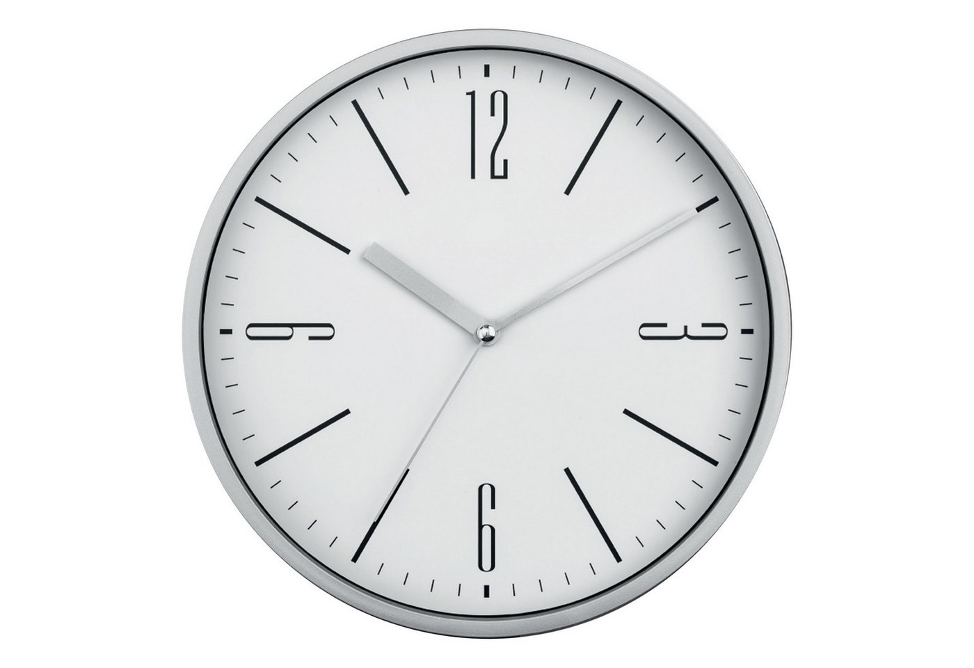 Miraval Wanduhr Design Wanduhr Silber 25 cm