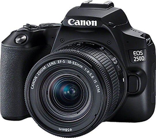 Canon EOS 250D Systemkamera 3x MP, WLAN) IS 18-55mm (EF-S STM, opt. f/4-5.6 Bluetooth, Zoom, 24,1