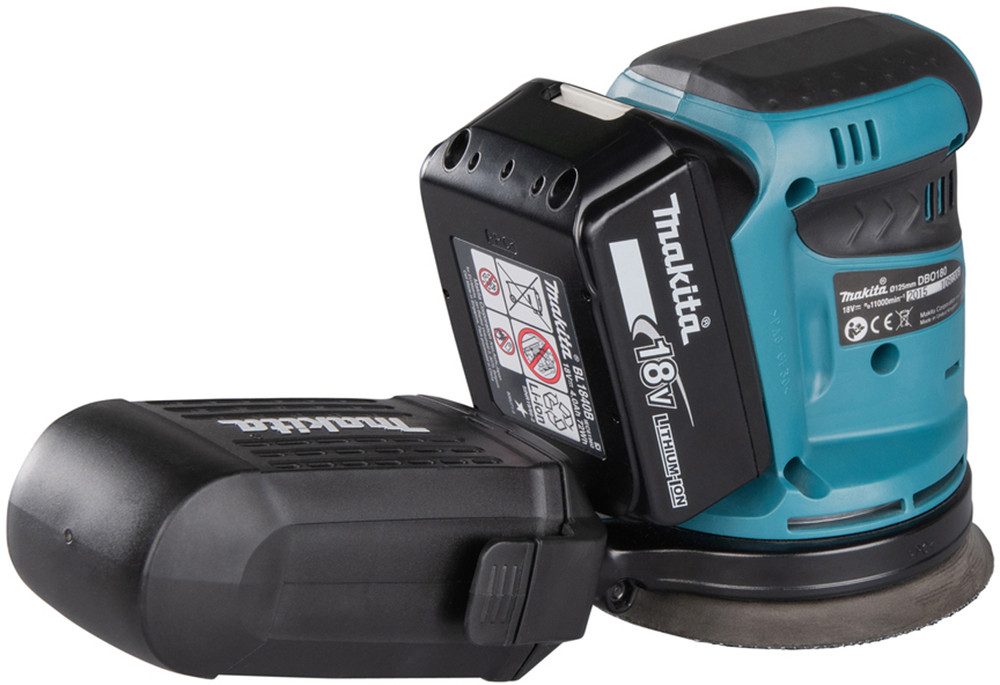 Makita Akku-Exzenterschleifer DBO180Z, 2,8 mm Schwingkreis, ohne Akku und Ladegerät