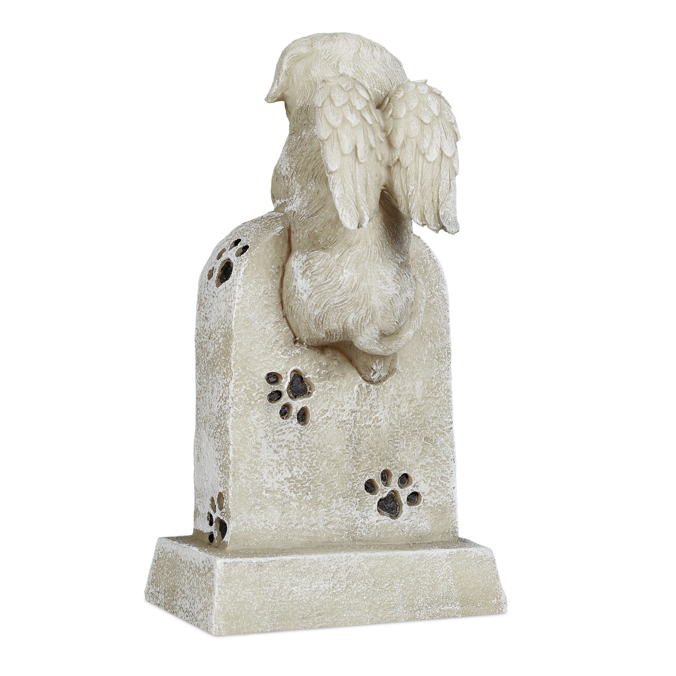 relaxdays Gartenfigur Grabschmuck für Hunde