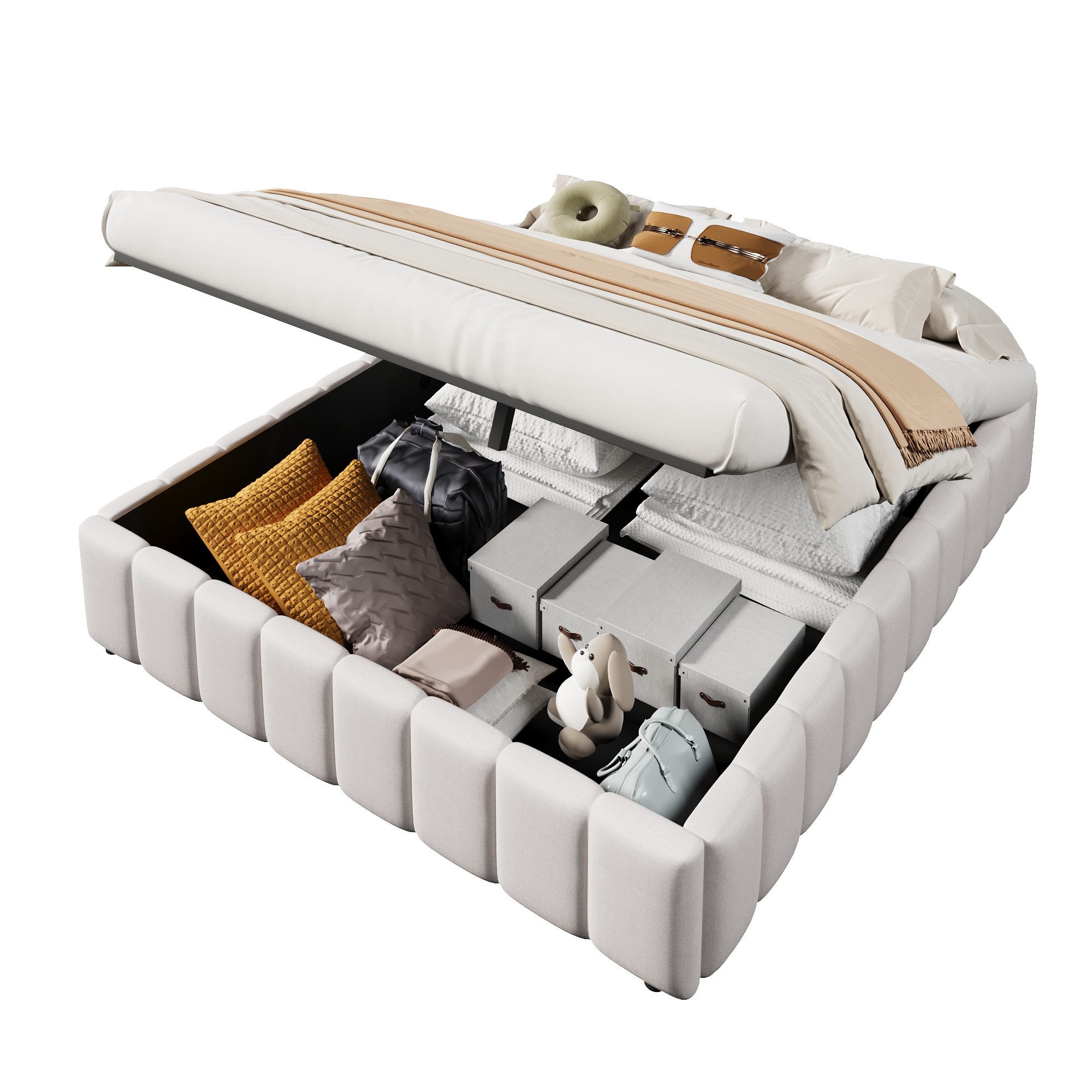 SOFTWEARY Futonbett (mit Lattenrost und Aufbewahrung, günstig online kaufen