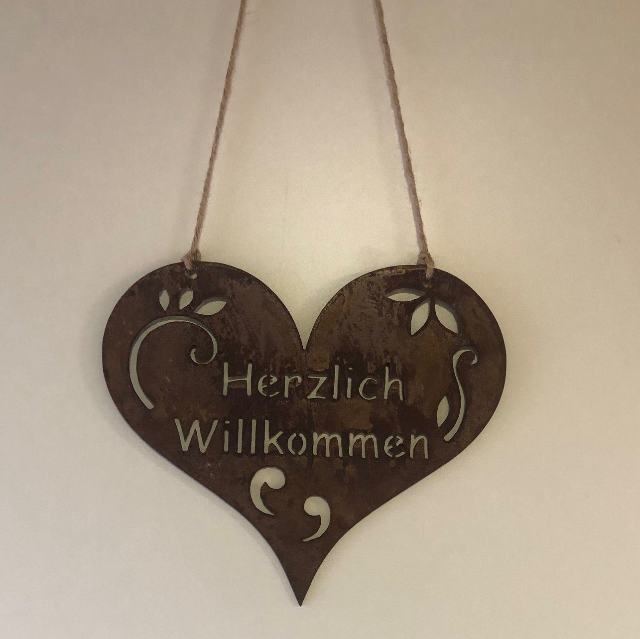 Schild 26 Dekoobjekt Willkommensschild cm Radami Herzlich Willkommen