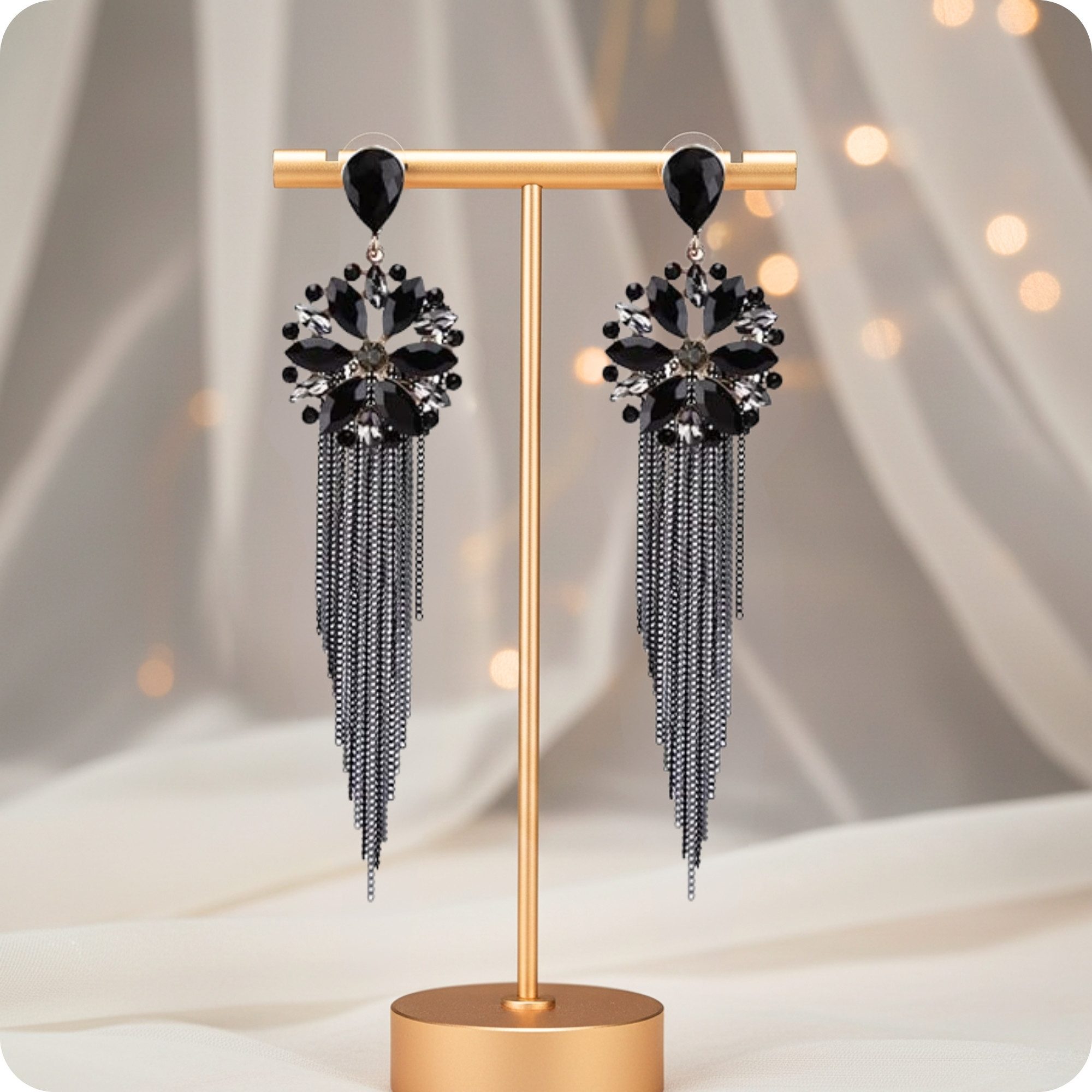 YouBella Ohrring-Set Kristall Quaste vergoldet Ohrringe Für Frauen & Mädchen (Party Wear, Mode, Geeignet für alle Anlässe), Best For Gifting, Hochzeit, Stilvoll