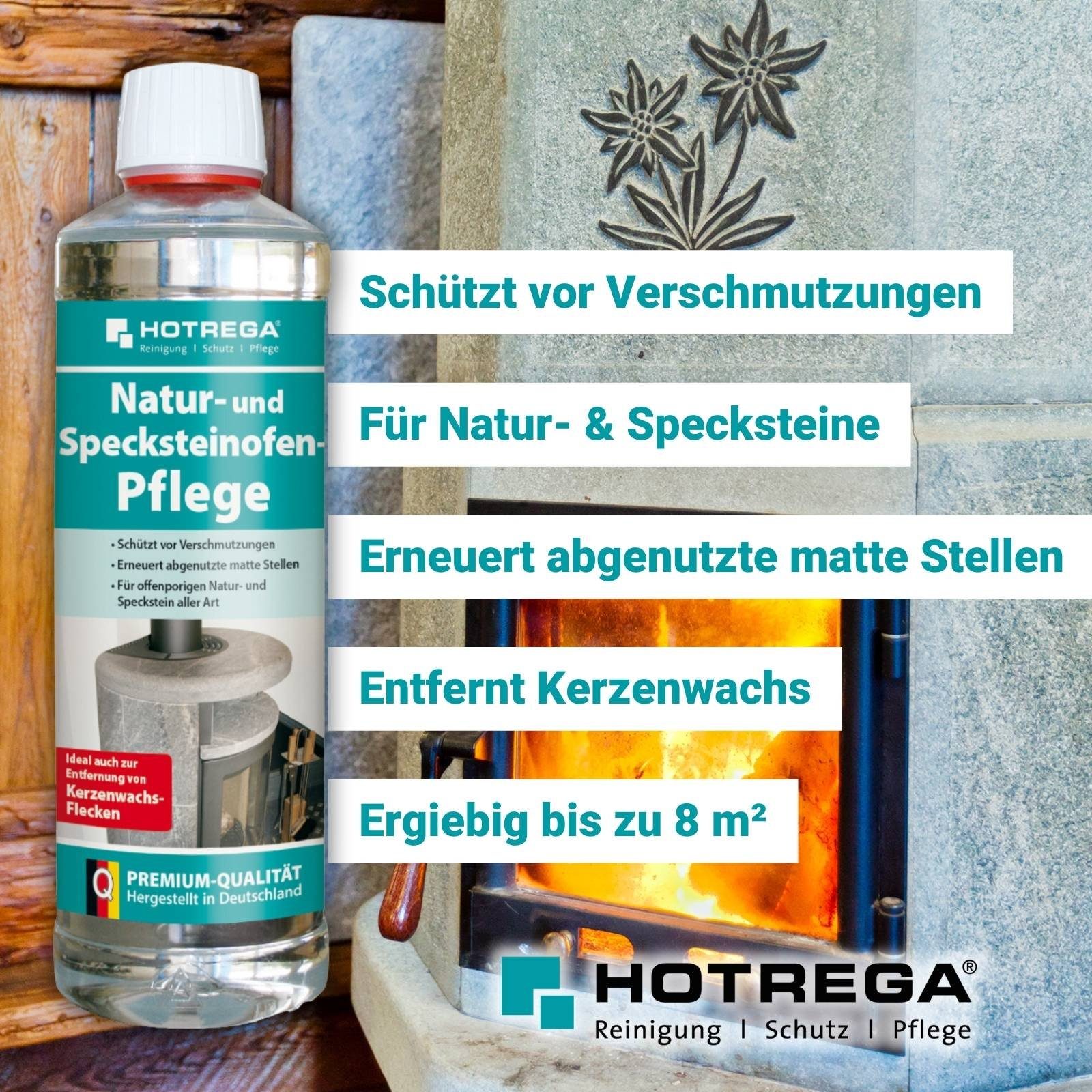 Natursteinofen Pflege Microfasertuch Specksteinofen Pflegeset & & inkl. HOTREGA® Reiniger