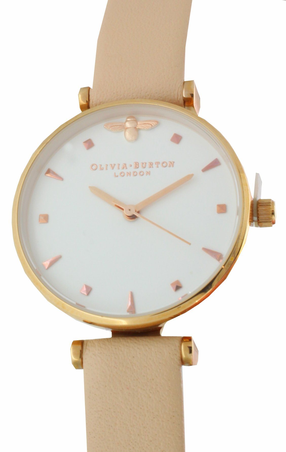 OLIVIA BURTON Peach & T-Bar Queen Quarzuhr OB16AM95 Rose Nude Bee Gold