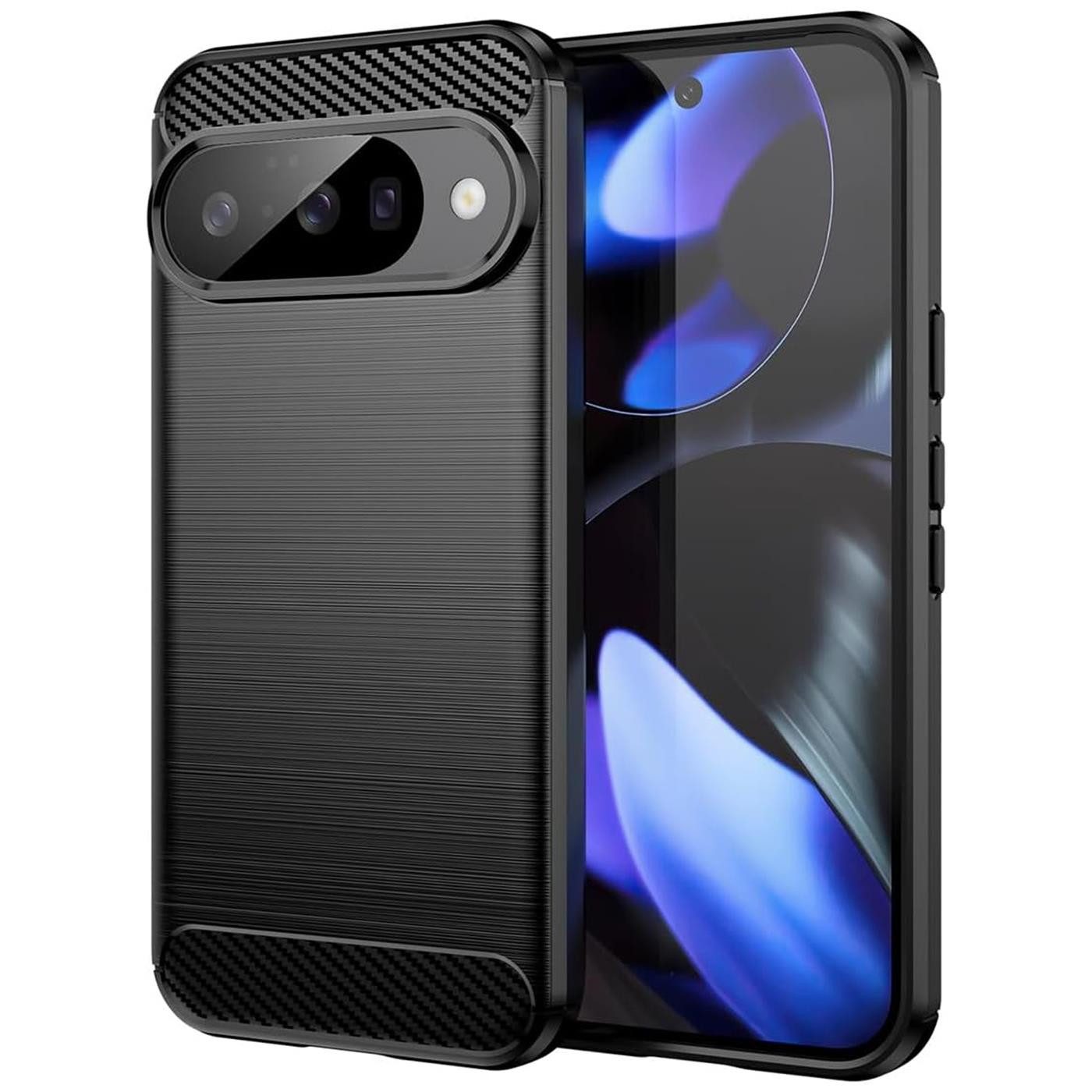 CoolGadget Handyhülle Carbon Handy Hülle für Google Pixel 10 6,3 Zoll, robuste Telefonhülle Case Schutzhülle für Pixel 10 Hülle
