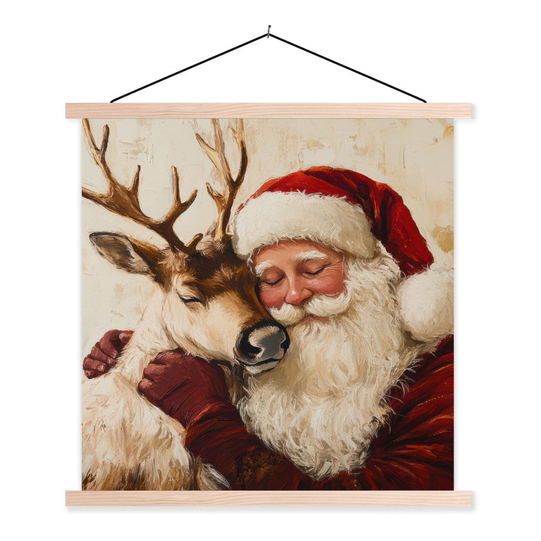 MuchoWow Poster Weihnachtsmann - Rentier - günstig online kaufen