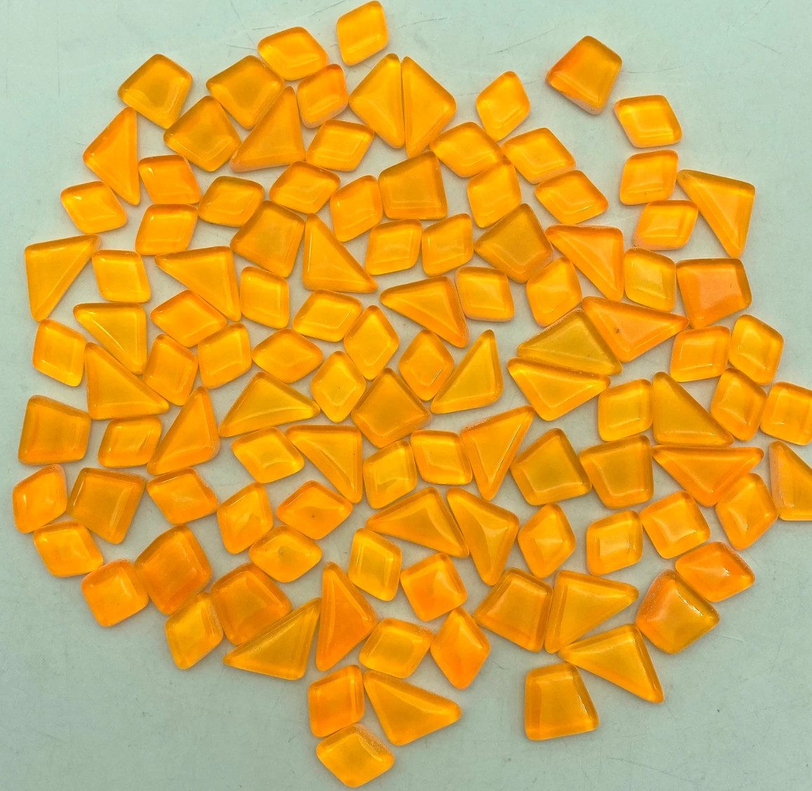 Armena Mosaikfliesen Glow in dark Irregula Glasmosaikfliesen Basteln DIY Handwerk 150g, orange