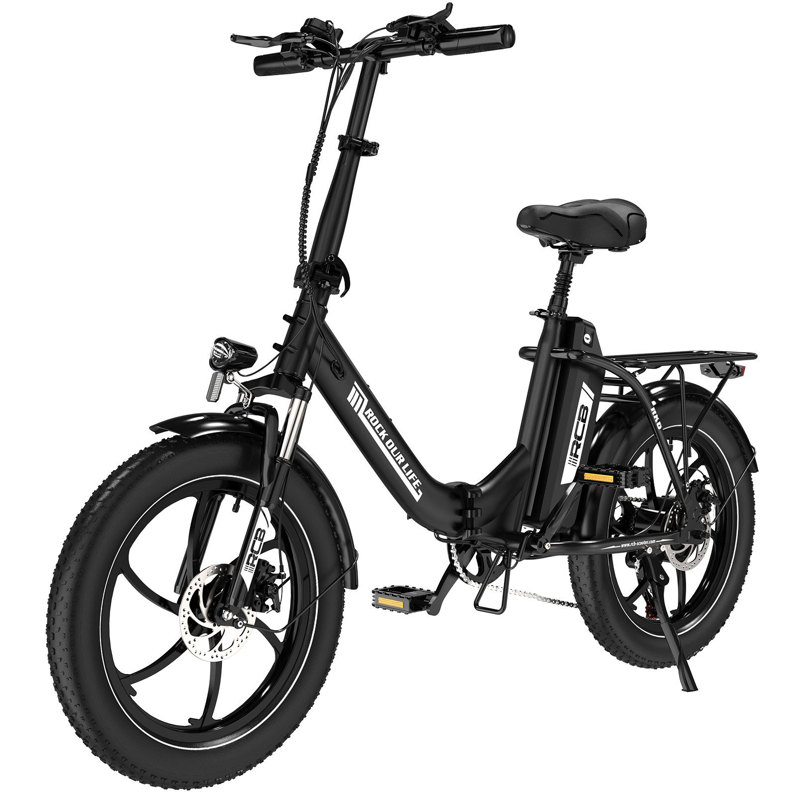 E-Bike für Pendler, APP, 20x3"klappbares Elektrofahrrad, 52-80 km, 36V 15,6AH
