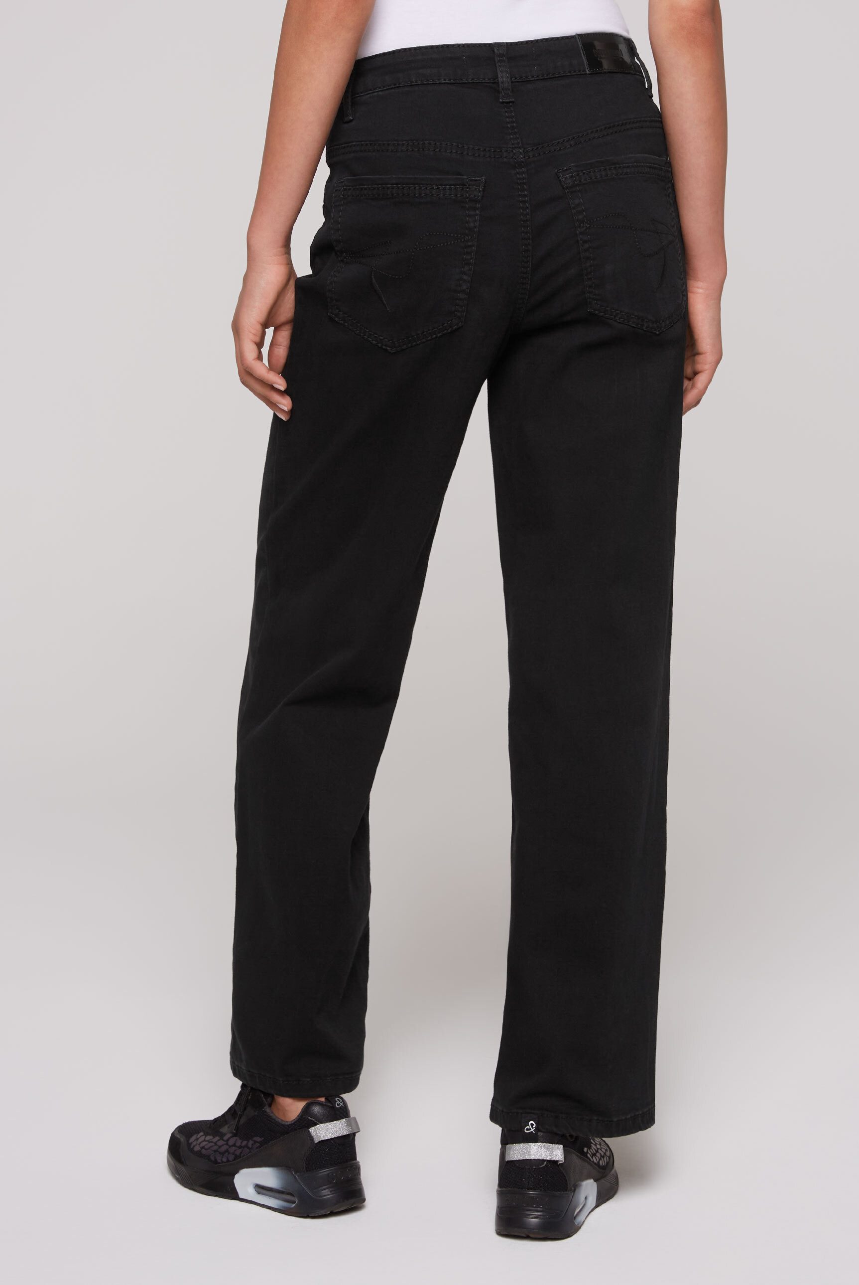 SOCCX Regular-fit-Jeans mit hoher Leibhöhe