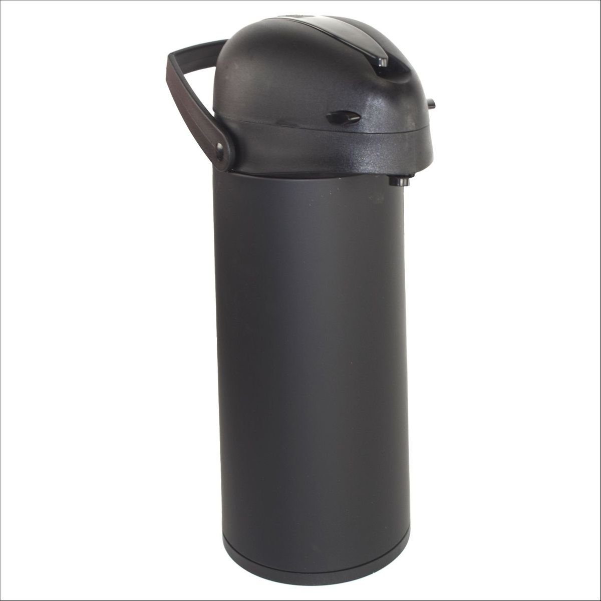 Pump- Griff mit Thermokanne, 1,9 3 L mit Isokanne ca. Silikon Schwarz in Pumpfunktion Trinkflasche Farben