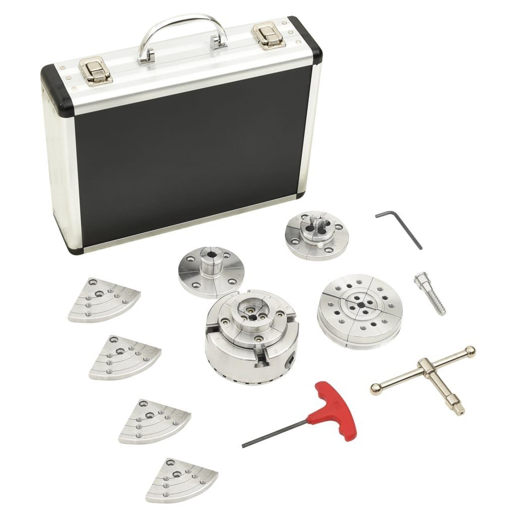 vidaXL Schraubstock Selbstzentrierendes Spannfutter Set 3,75 Zoll Stahl