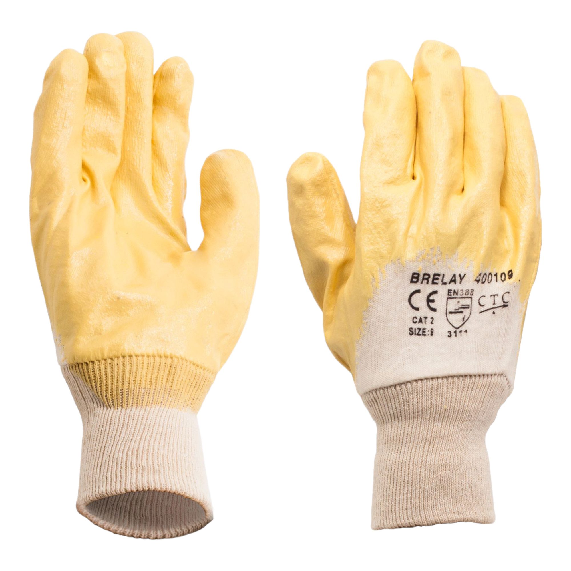 Arbeitshandschuhe Arbeitshandschuhe - K020 Größe L Nitril gelb - Schnittschutzhandschu