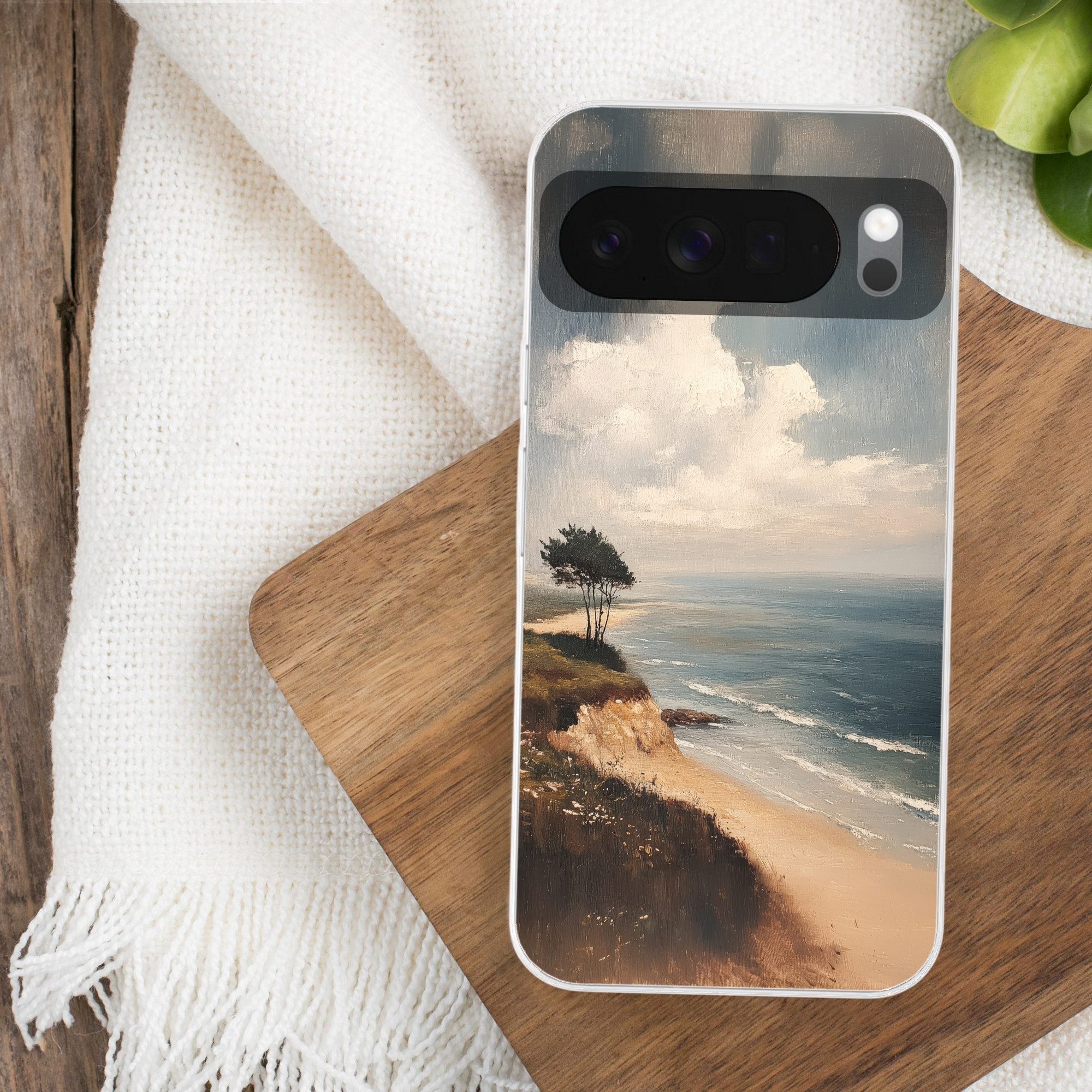 MuchoWow Handyhülle für Google Pixel 10 Klippe - Meer - Baum, Phone Case, Silikon, Schutzhülle Dünn