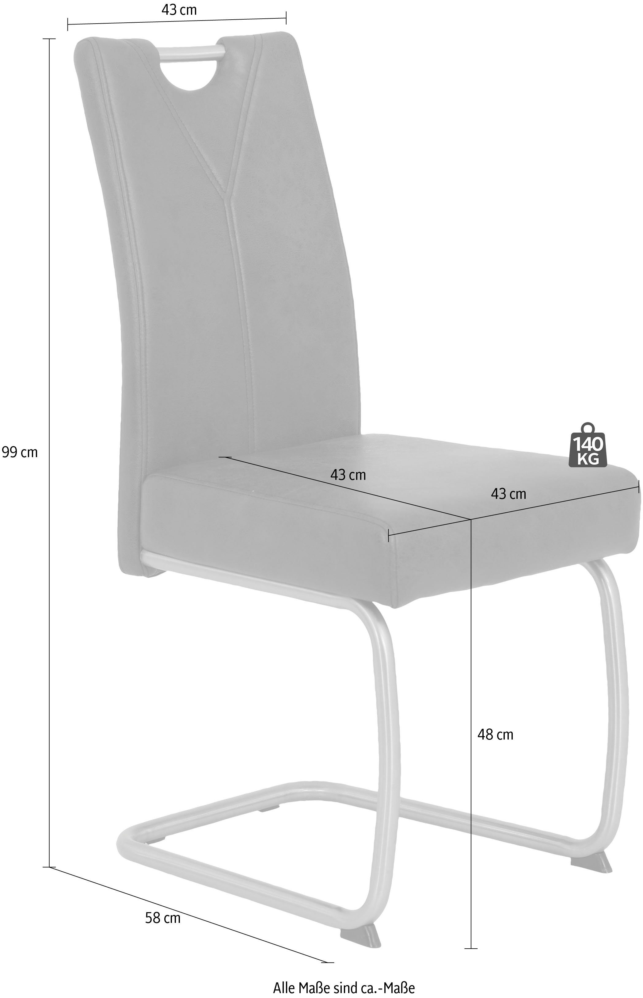 HELA Freischwinger Sophia S | Vintage Anthrazit Vintage Anthrazit (Set)