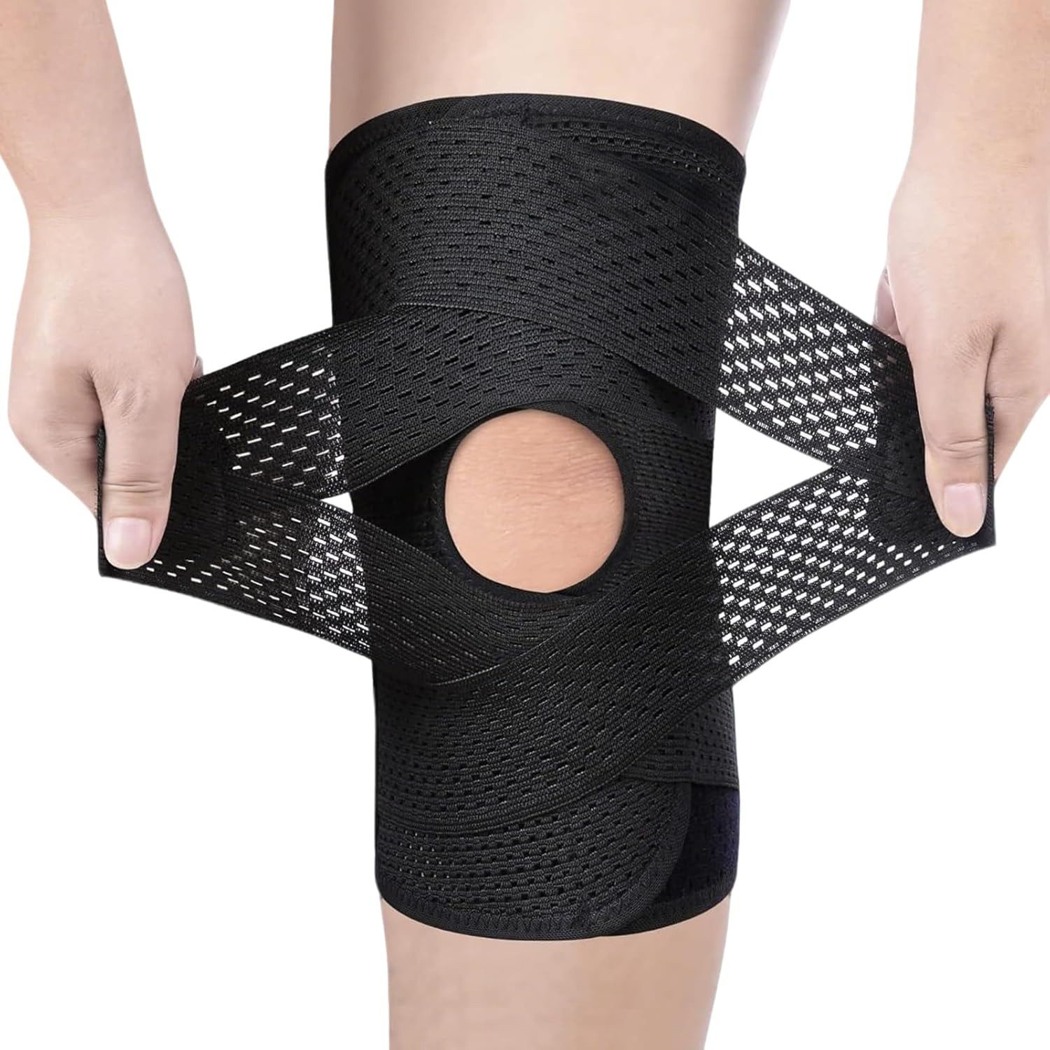 AIMAX Kniebandage Kniebandage verstellbar mit Stabilisierung & Patellaöffnung