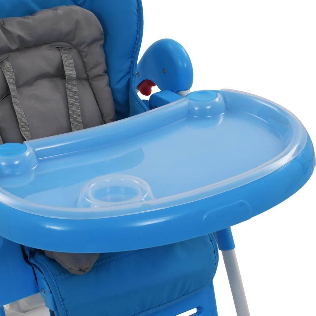 vidaXL Kombihochstuhl Babystuhl Hochstuhl Kinderstuhl Tischablage Babysitz mit Kunststoff bl