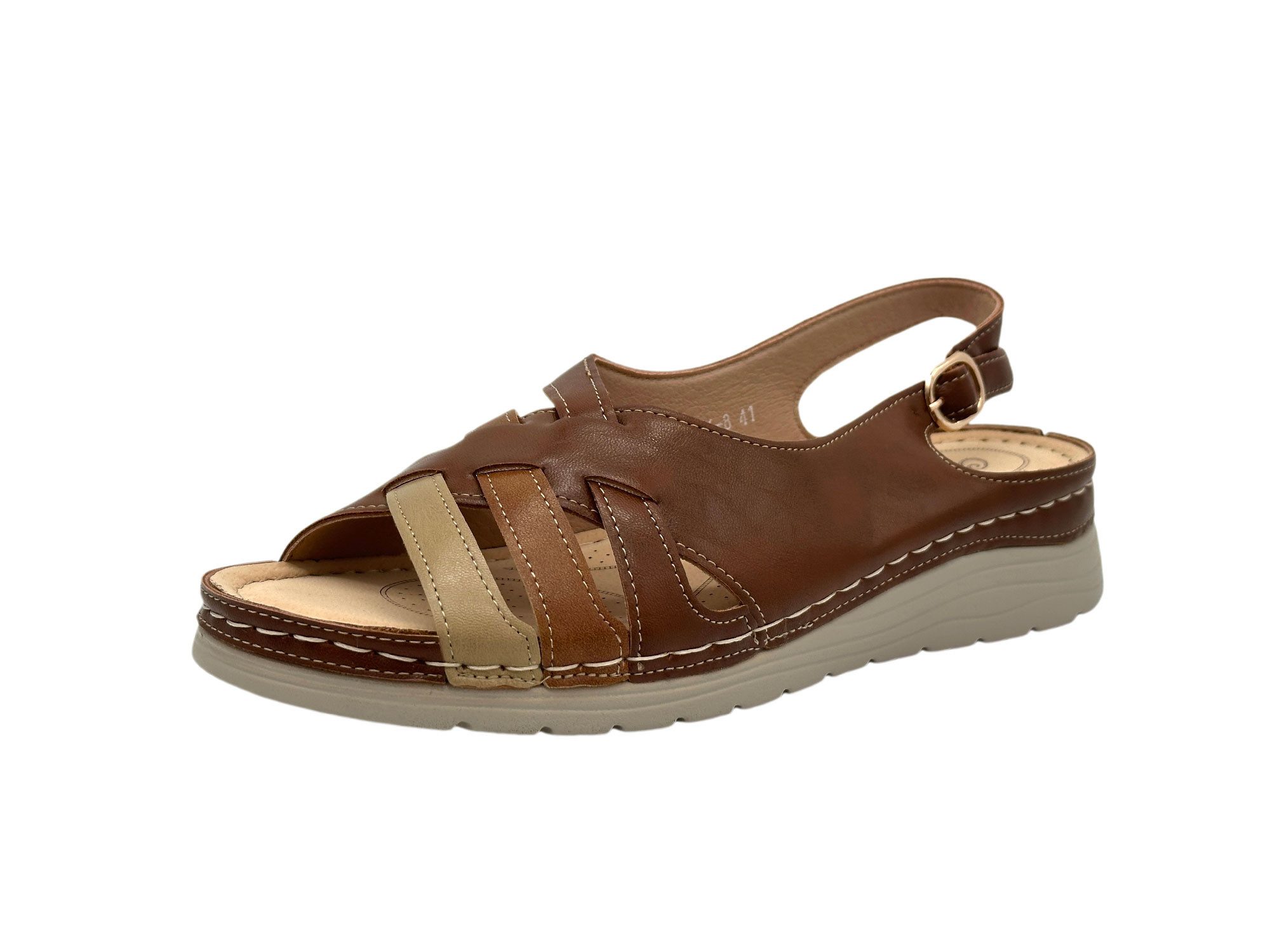 Nowaland Bequeme Damen Sandalen mit Fersenriemen Riemchensandale Stabiler Halt, weich gepolstert, flexibel und leicht