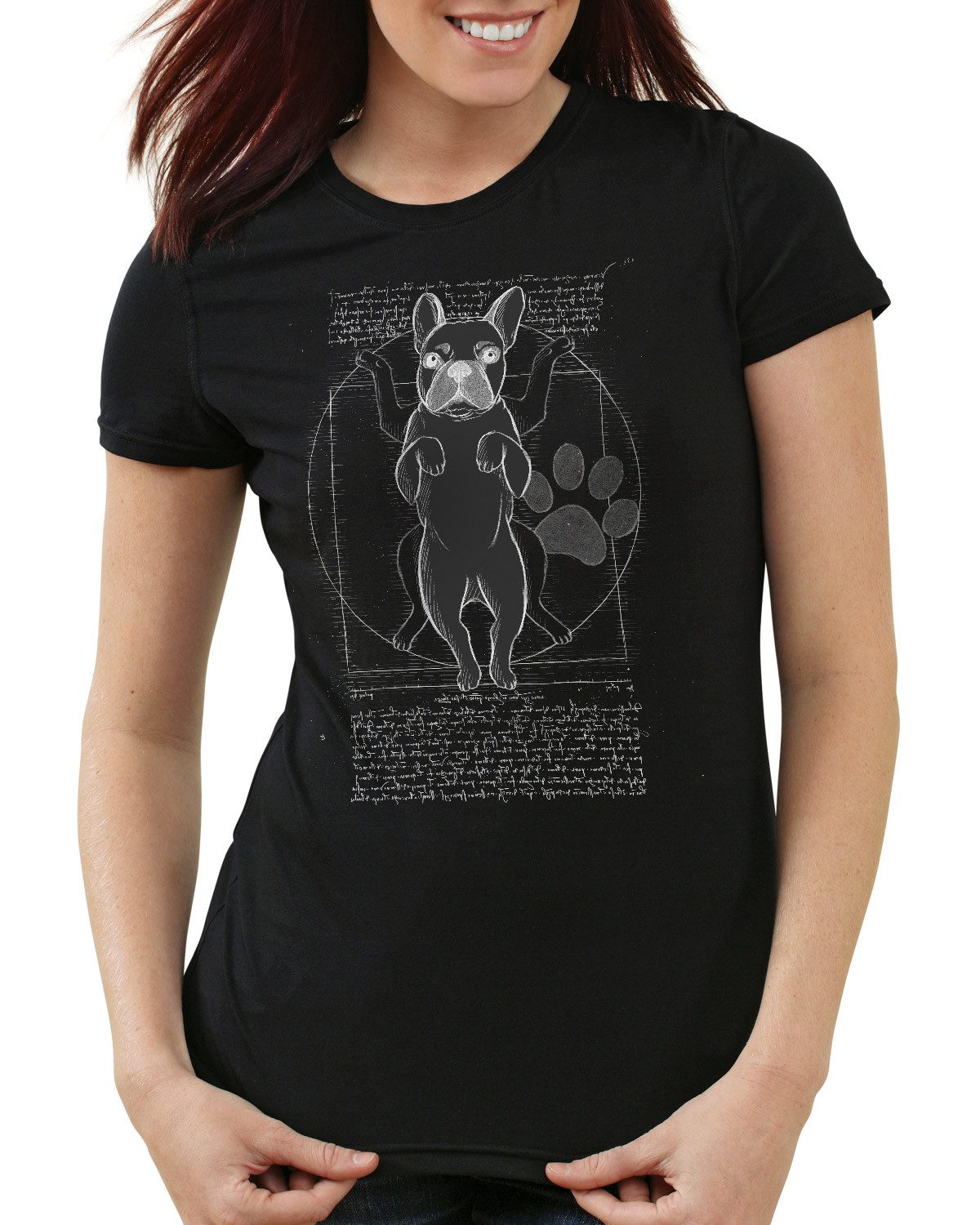 style3 T-Shirt Vitruvianischer Frenchie hund französische bulldogge günstig online kaufen