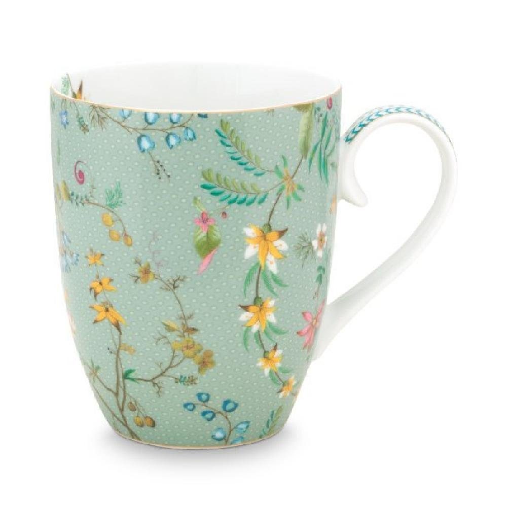 PiP Studio Tasse Henkelbecher Jolie Flowers Blau (Groß)