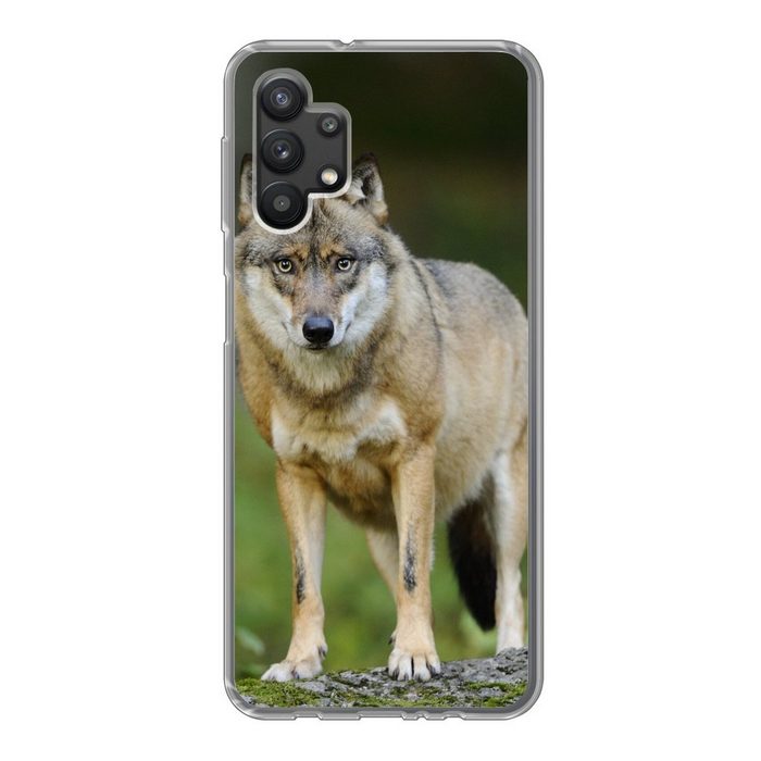 MuchoWow Handyhülle Wolf - Asien - Pflanzen Handyhülle Samsung Galaxy A32 5G Smartphone-Bumper Print Handy