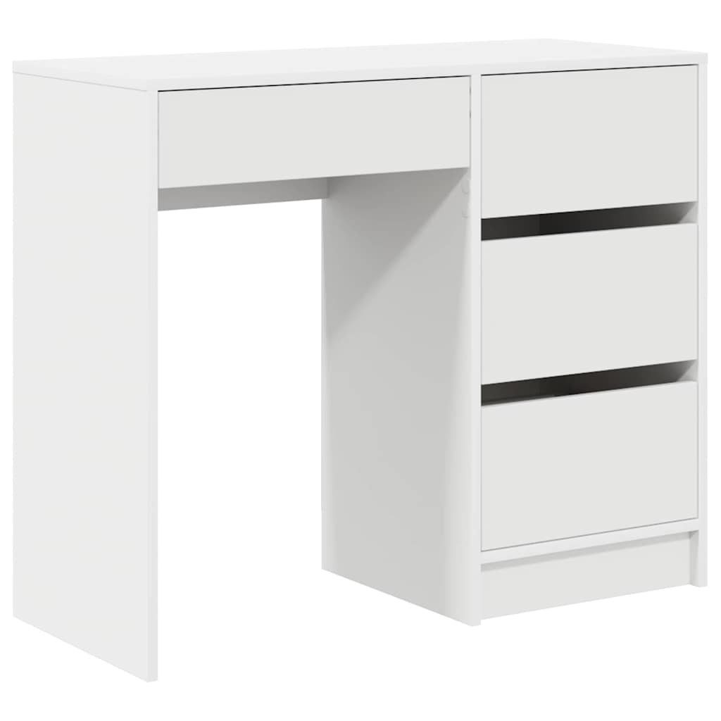 vidaXL Schreibtisch Schreibtisch mit Regal Weiß günstig online kaufen