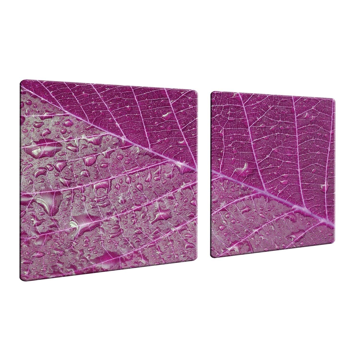 Decorwelt Herd-Abdeckplatte Ceranfeldabdeckung 80x52 2-teilig Pink Abstrakt