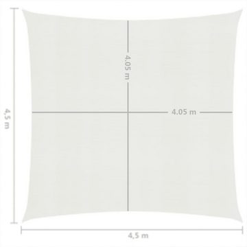 vidaXL Sonnensegel Sonnensegel 160 g m² Weiß 4,5x4,5 m HDPE Beschattung Quadrat