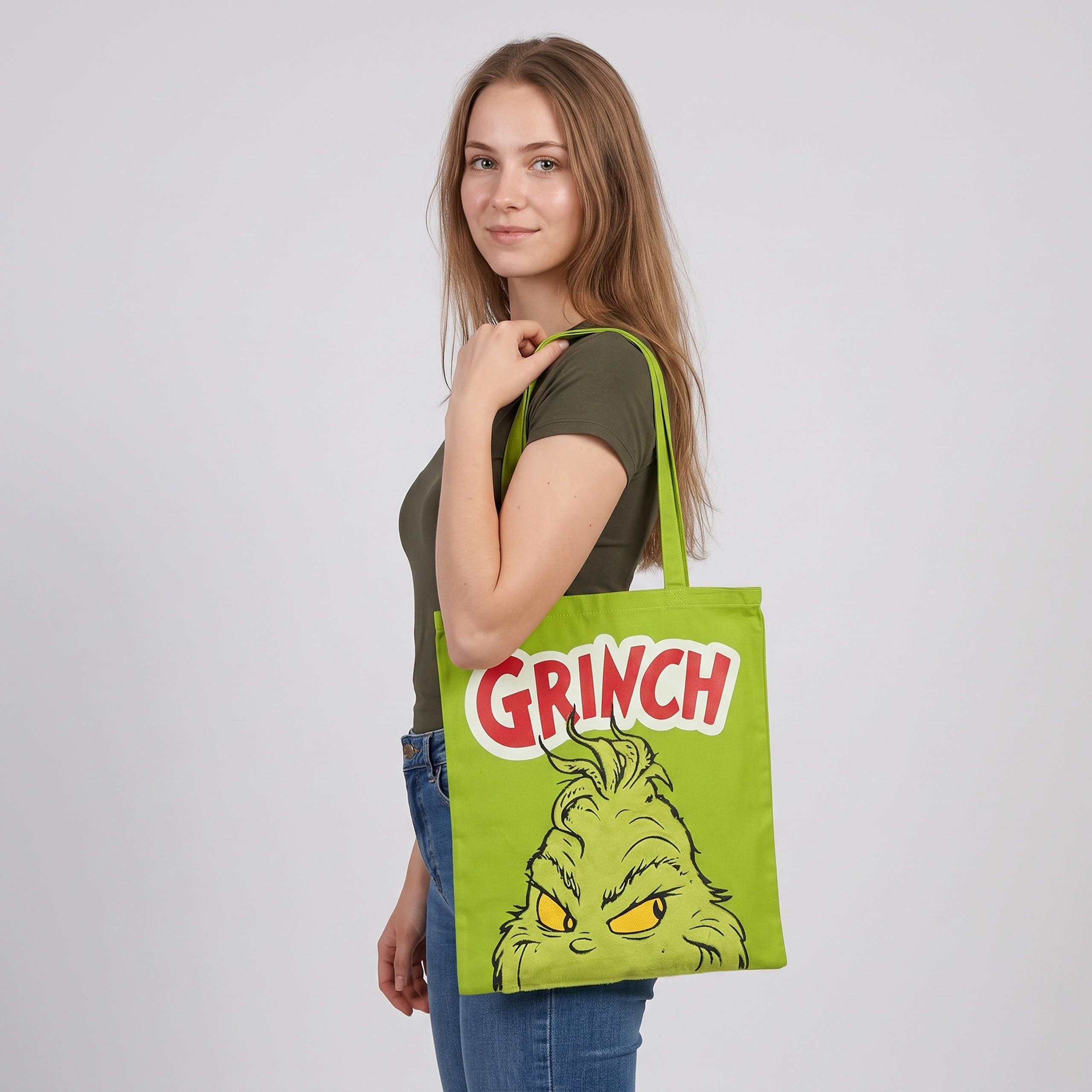 Sarcia.eu Handtasche Grinch weihnachtliche Stoff-Einkaufstasche, ROBUST, 40 x 45 cm – Bild 5 von 5