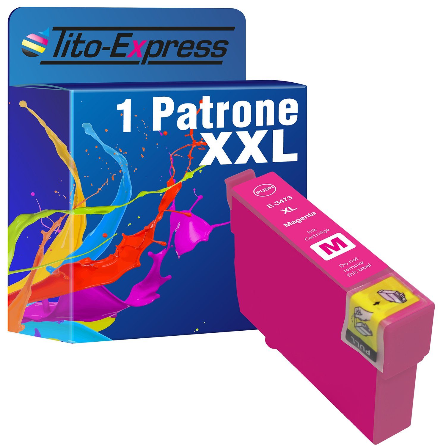 Tito-Express ersetzt Epson T3473 T WF-3725 3473 34XL (für WF-3720DW WF-3700 Tintenpatrone T3463 Magenta WF-3720DWF WF-3725DWF) DWF Pro Workforce