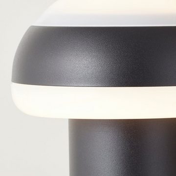 Lightbox Außen-Stehlampe, LED fest integriert, warmweiß, Sockelleuchte, 50 cm, 1100 lm, 3000 K, IP44, Edelstahl, schwarz/weiß