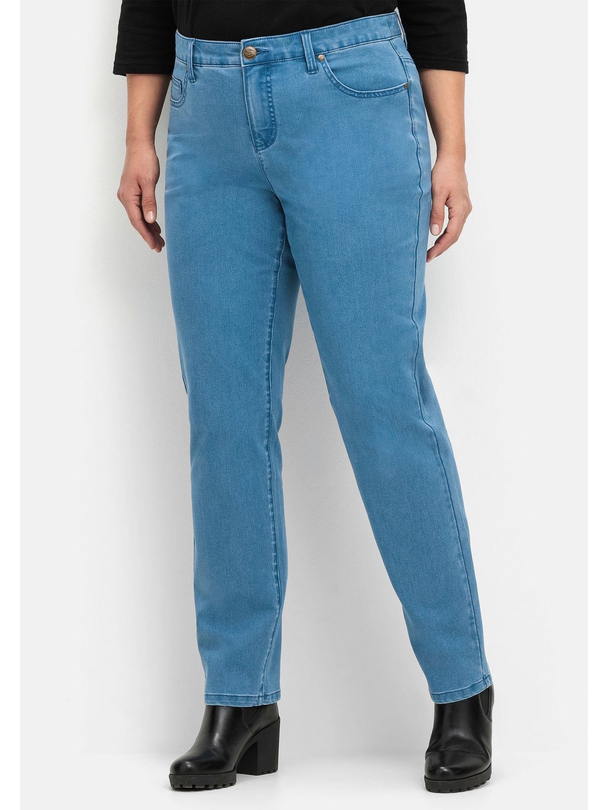 blue 5-Pocket-Stil Denim Große Größen Stretch-Jeans Sheego im