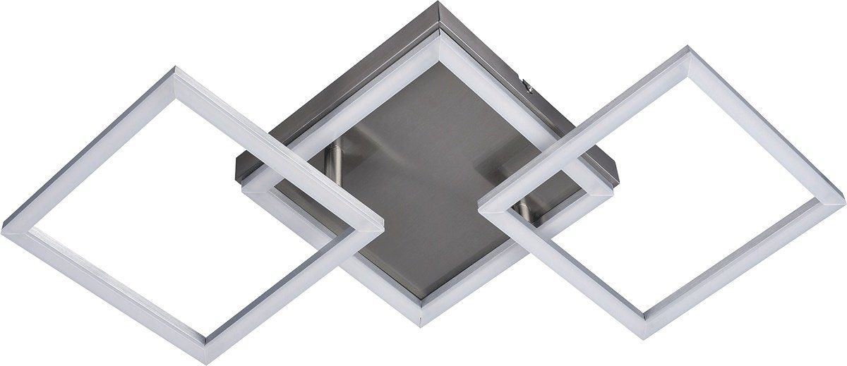 MeLiTec Leuchte Wand Deckenleuchte Deckenleuchte Deckenleuchte Rahmen LED LED nickel matt D119, warmweiß,