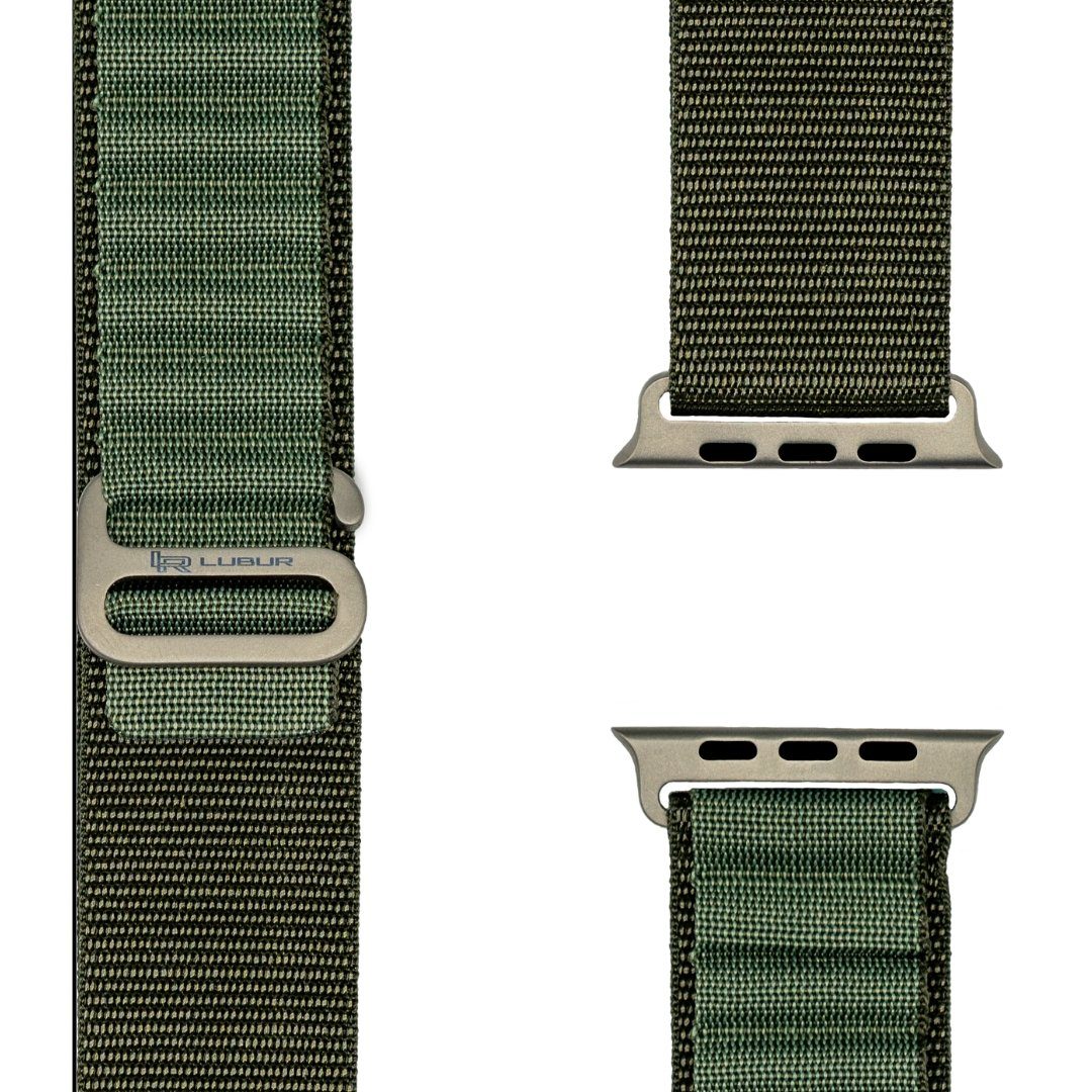 Lubur Armband Alpine Loop Armband, Aus atmungsaktiven Nylon & starkem G-Haken Military-Green