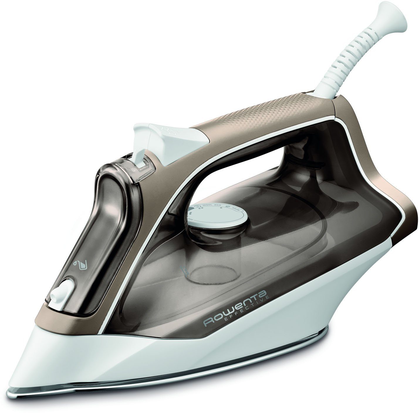 Rowenta Dampfbügeleisen Effective+ DX1635, 2400 Watt, Dampfstoß: 120 g/Min., Vertikaldampf, 2400 W, optimale Dampfverteilung, Antikalk-System, kratfeste Bügelsohle