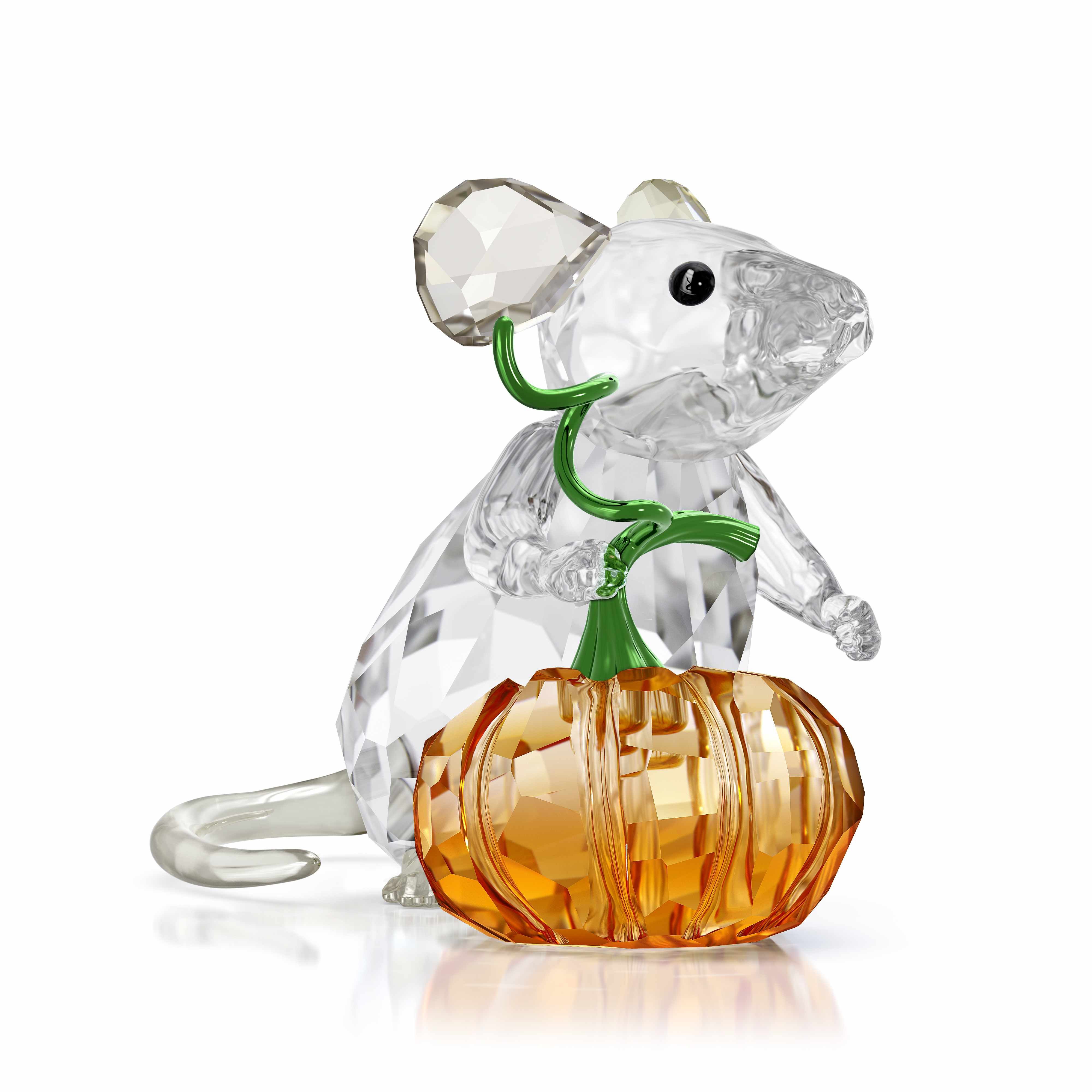 Swarovski Dekofigur Kristallfigur Sammelfigur IDYLLIA Maus und Kürbis (1 St), Swarovski® Kristall