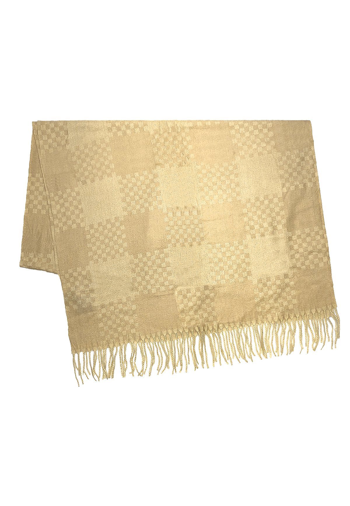 Weicher Tuch Mode Vintage in Wollschal (1-St), enflame Beige Modeschal Muster, Hals 5092